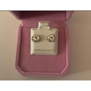 New~2.86 Ct. Round Cut Rope Texture Frame Sim Diamond Stud Earrings~.925 SS